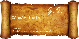 Gáspár Imola névjegykártya